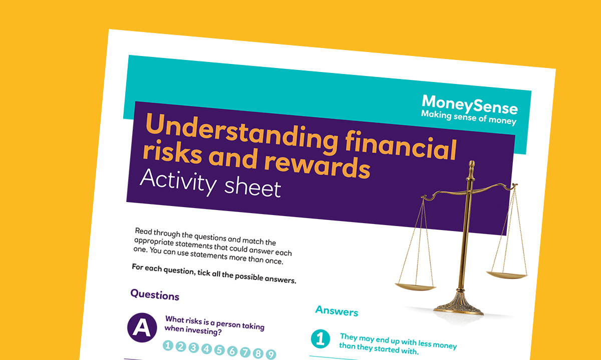 Activity sheet for How can I understand financial risks and rewards?