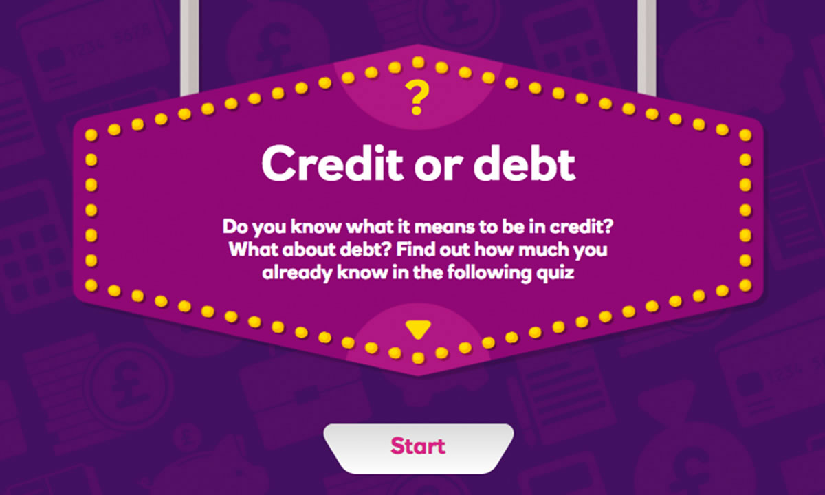 Interactive activity for How can I understand credit and debt?