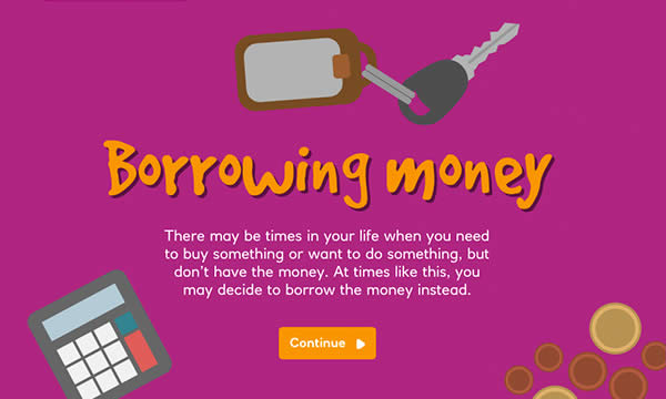 Borrowing money interactive activity