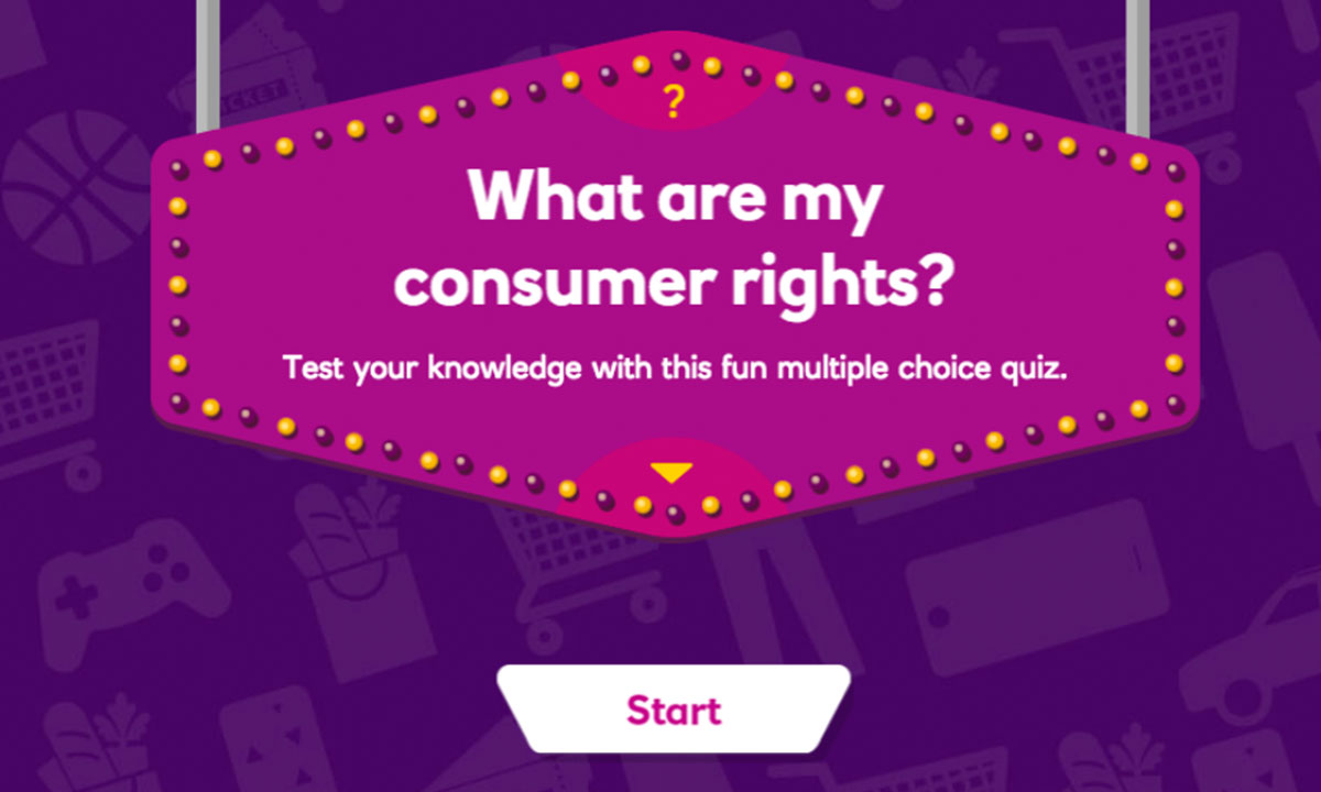 Interactive activity for What are my consumer rights?
