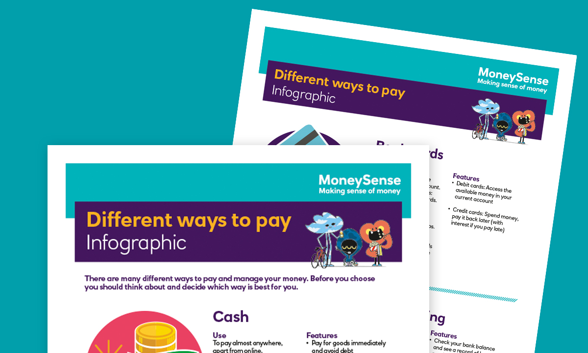 Infographic for How can I pay for things?