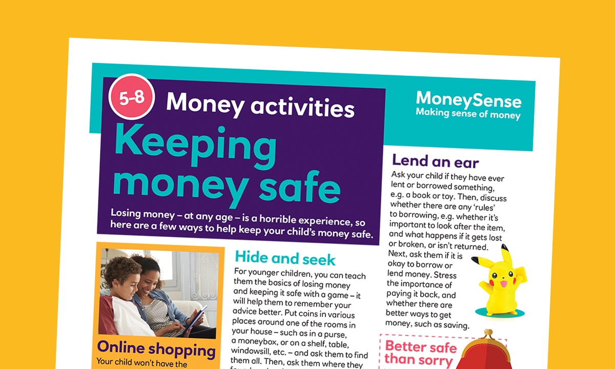 Money activities: Keeping money safe