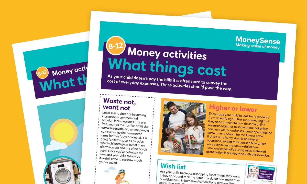 Money activities: What things cost