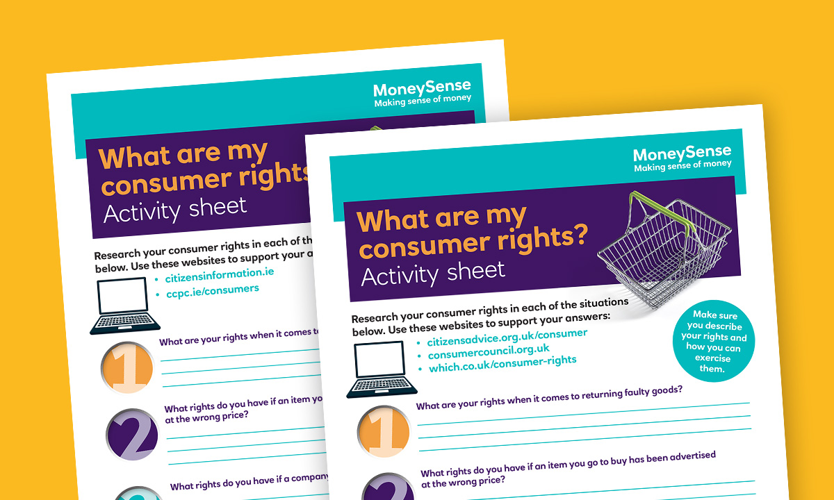Activity sheet for What are my consumer rights?