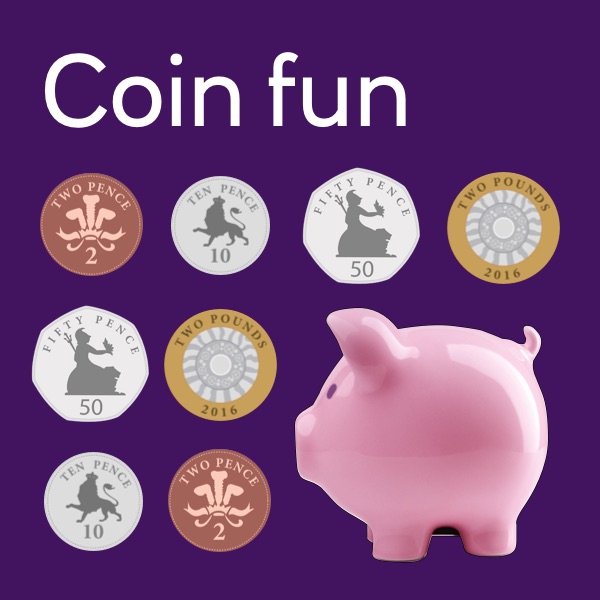 Coin fun activity sheet