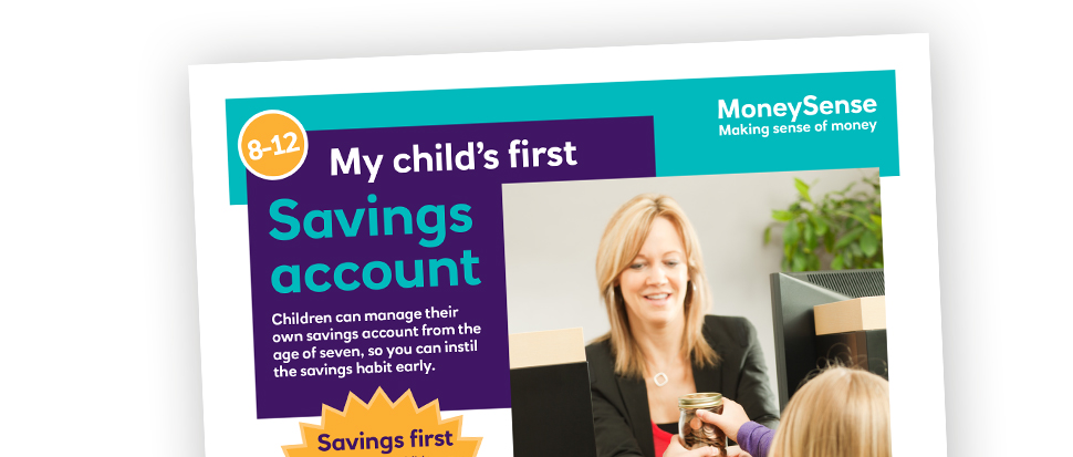 Money activities: My child's first...Savings account